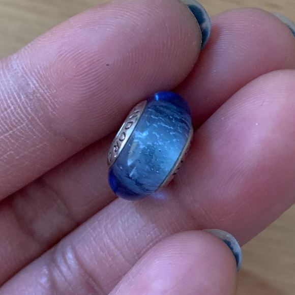 Retired Pandora Cinderella's Signature Blue Murano
Glass Disney Princess Charm - Picture 7 of 10